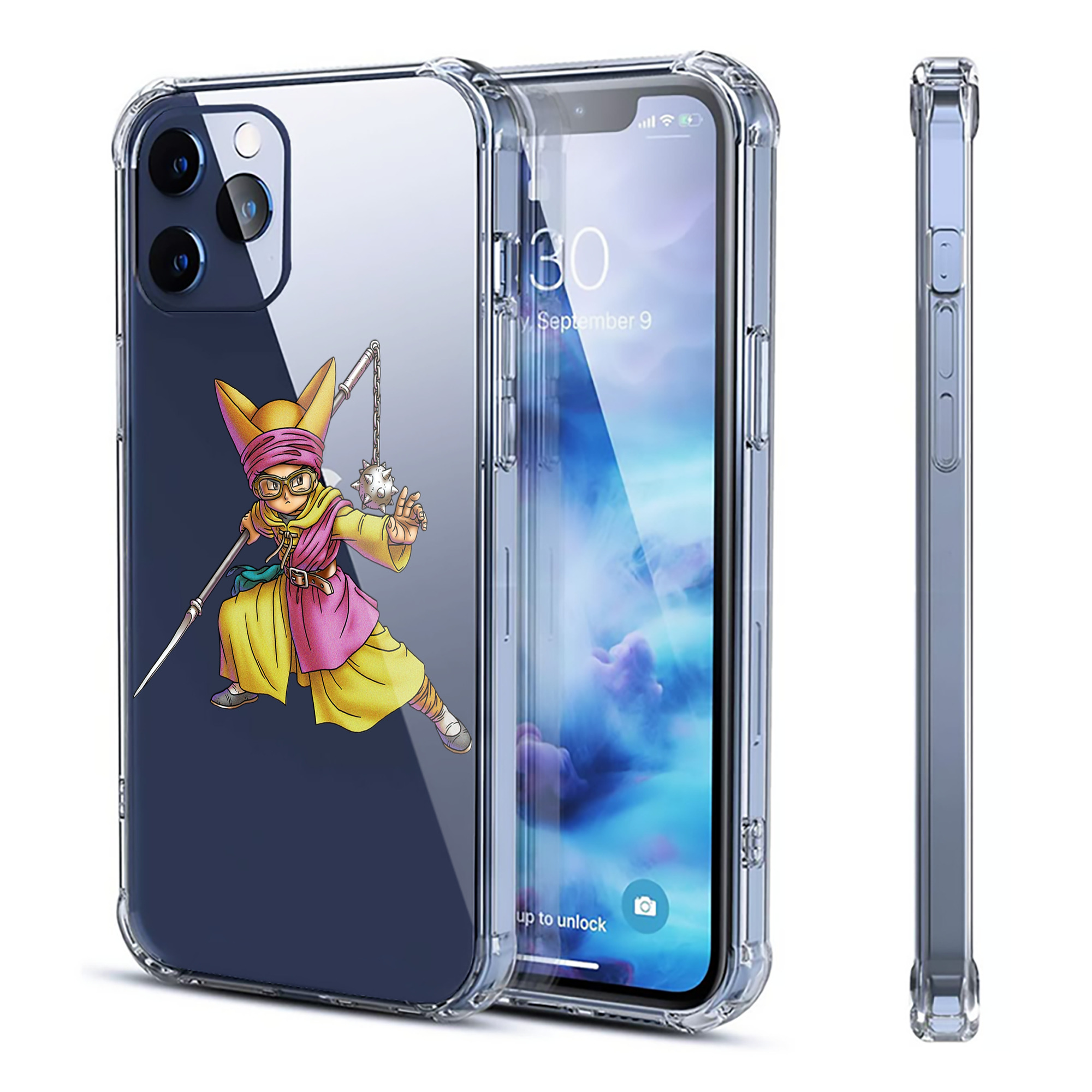 （画像用） ドラゴンクエスト Doragon Kuesuto Dragon Quest 【iPhone 12シリーズ対応】透明スマホケース（クリアソフトケース）